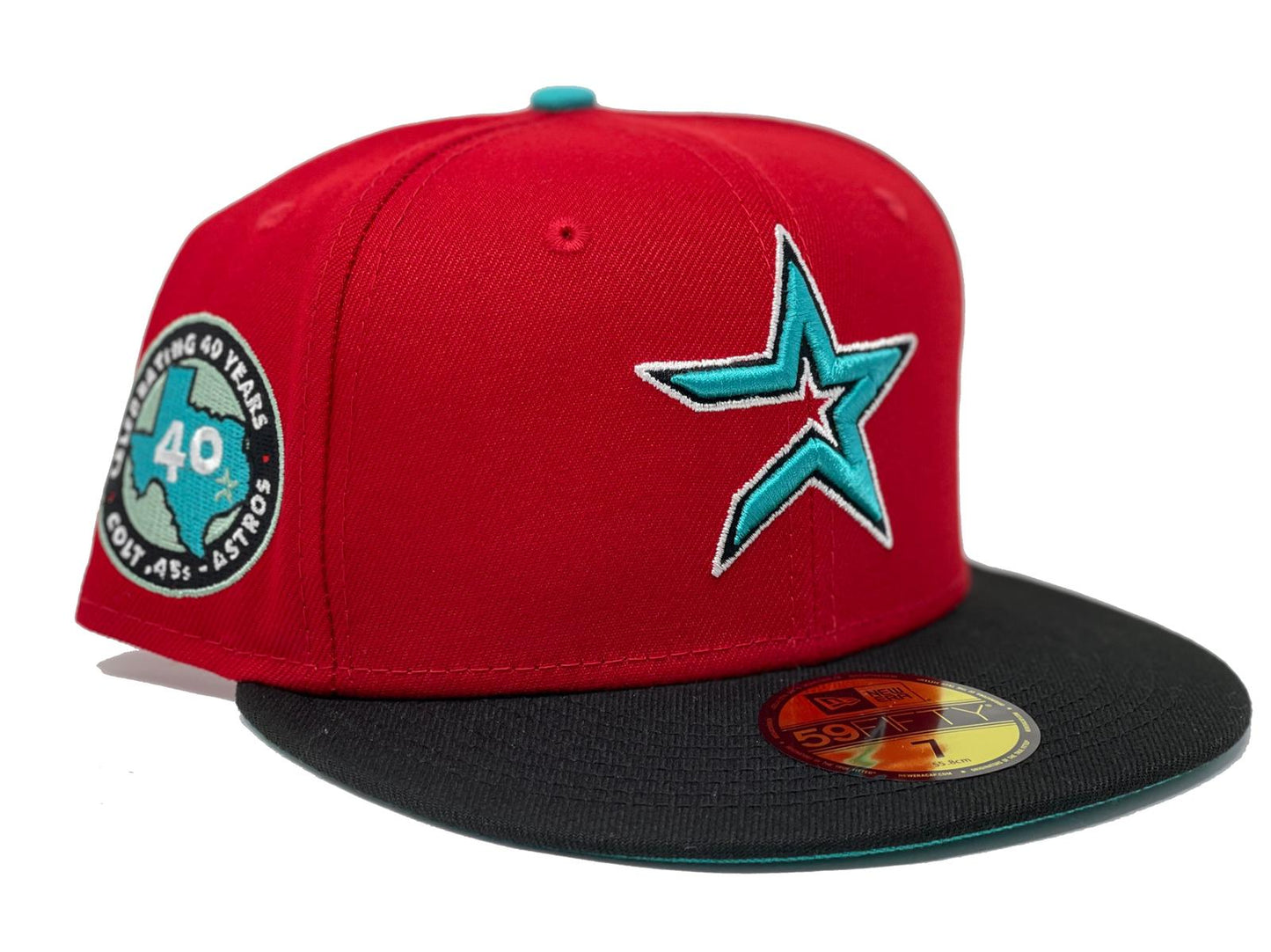 Red Houston Astros 40th Anniversary Custom New Era Fitted Hat
