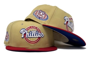 PHILADELPHIA PHILLIES 2004 INAUGURAL SEASON "VEGAS GOLD COLLECTION" ROYAL BRIM NEW ERA FITTED HAT