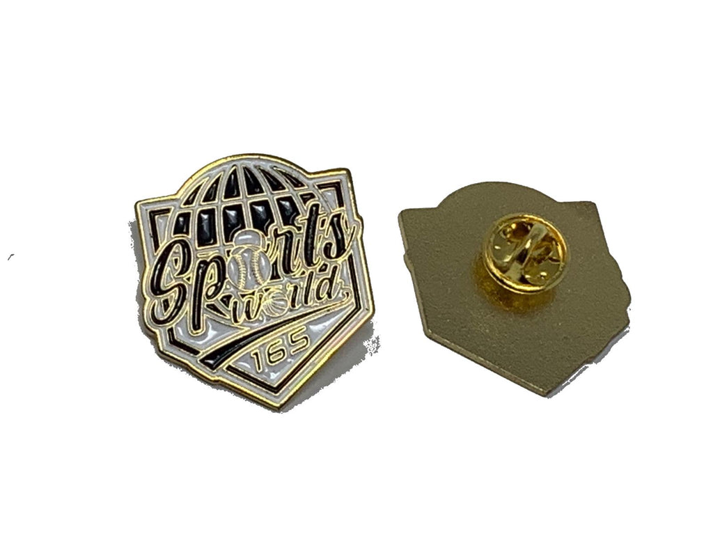 SPORTS WORLD 165 BLACK GOLD METAL PIN