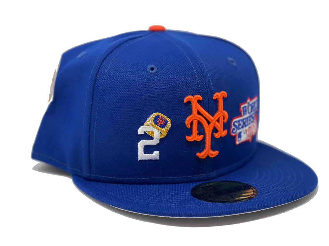 Royal Blue New York Mets 2X Championship New Era Fitted Hat