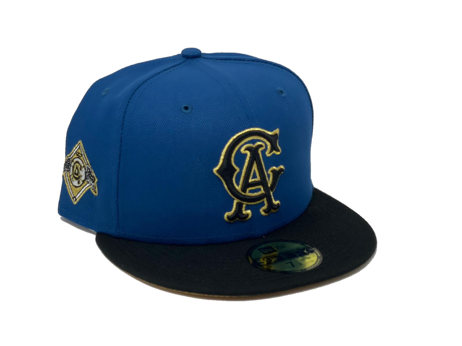 CALIFORNIA ANGELS SHEASHORE BLUE METALIC GOLD BRIM NEW ERA FITTED HAT –  Sports World 165