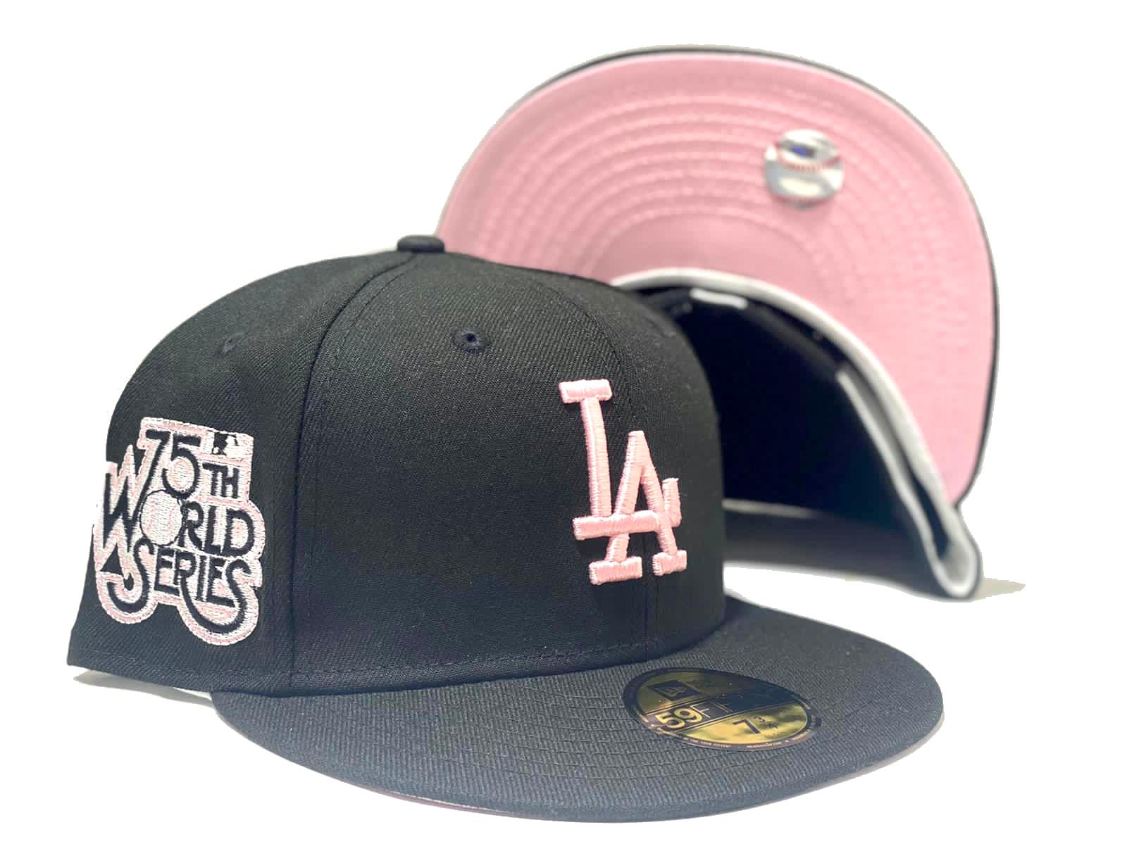 New Era Los Angeles Dodgers Pink Bottom 59Fifty Fitted Men's Hat Black –  Sports Plaza NY