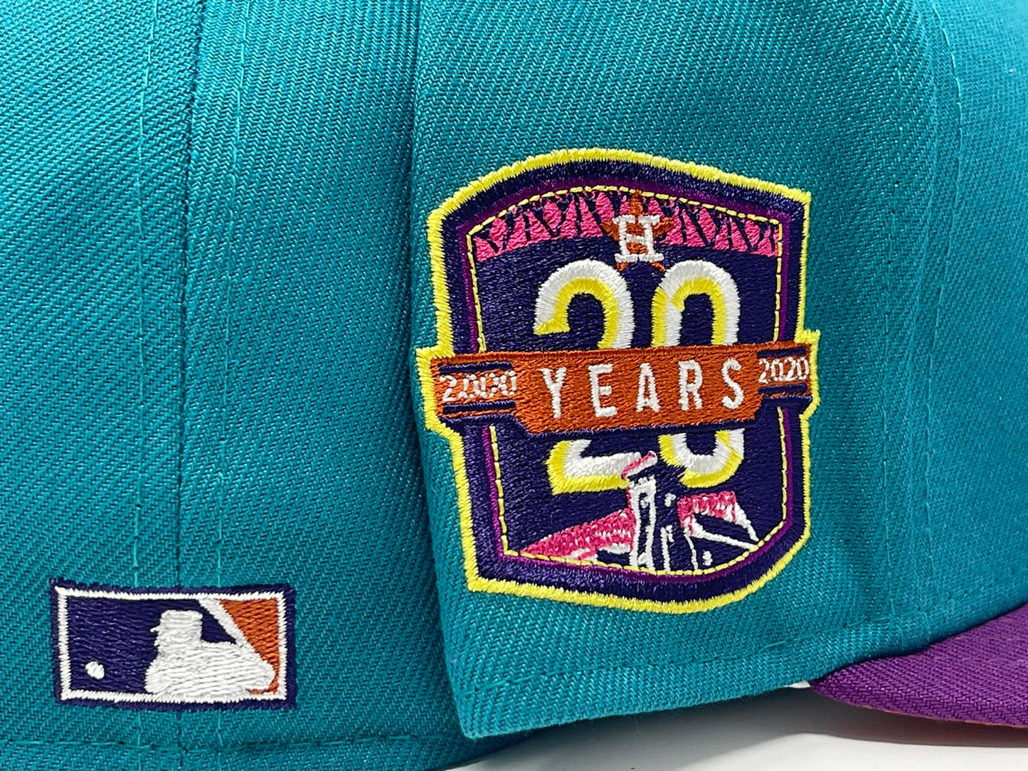 HOUSTON ASTROS 20TH ANNIVERSARY RUST ORANGE BRIM NEW ERA FITTED HAT
