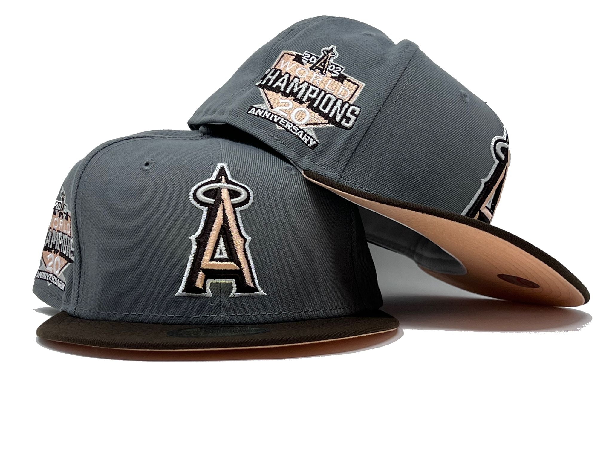 Los Angeles Angels of Anaheim 2002 World Series New Era 59FIFTY Fitted (Grey BRIM)