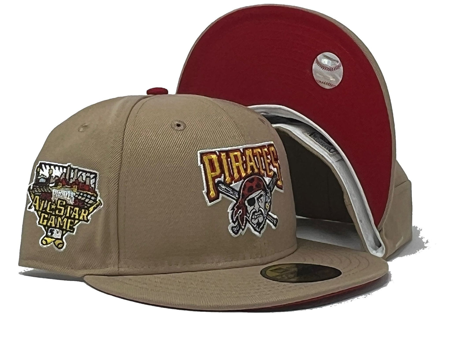 Pittsburgh Pirates 2006 All Star Game Camel Red Brim 59Fifty New Era Fitted Hat