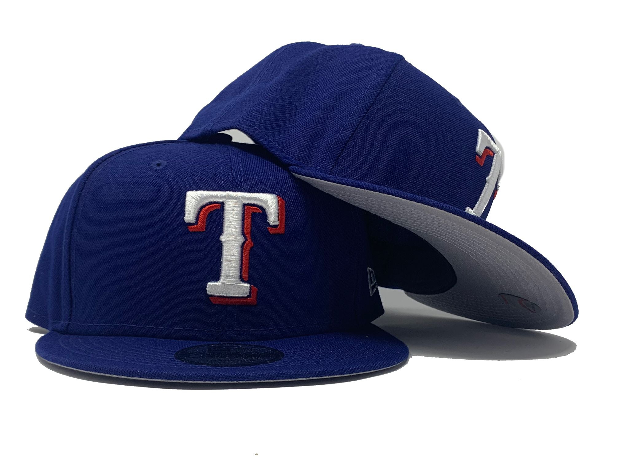 Royal Blue Texas Rangers Red Bottom 50th Anniversary Side Patch New Era 9FIFTY Snapback