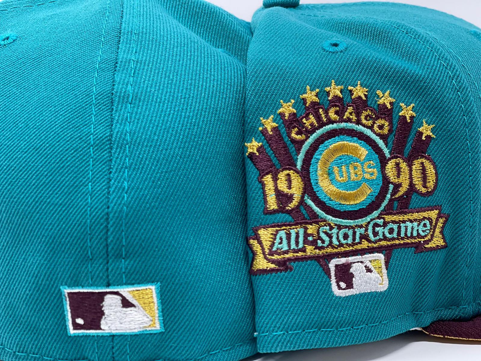 Men's Chicago Cubs New Era Scarlet 1990 All-Star Game Teal