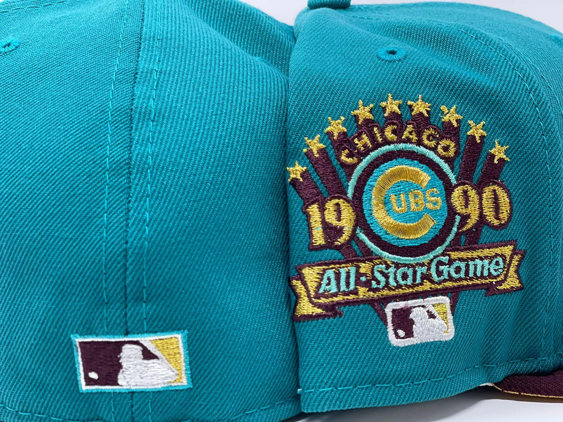 Aqua Green Chicago Cubs 1990 All Star Game New Era Fitted Hat