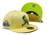 ST. LOUIS CARDINALS 2009 ALL STAR GAME SOFT YELLOW NEON GREEN BRIM NEW ERA FITTED HAT