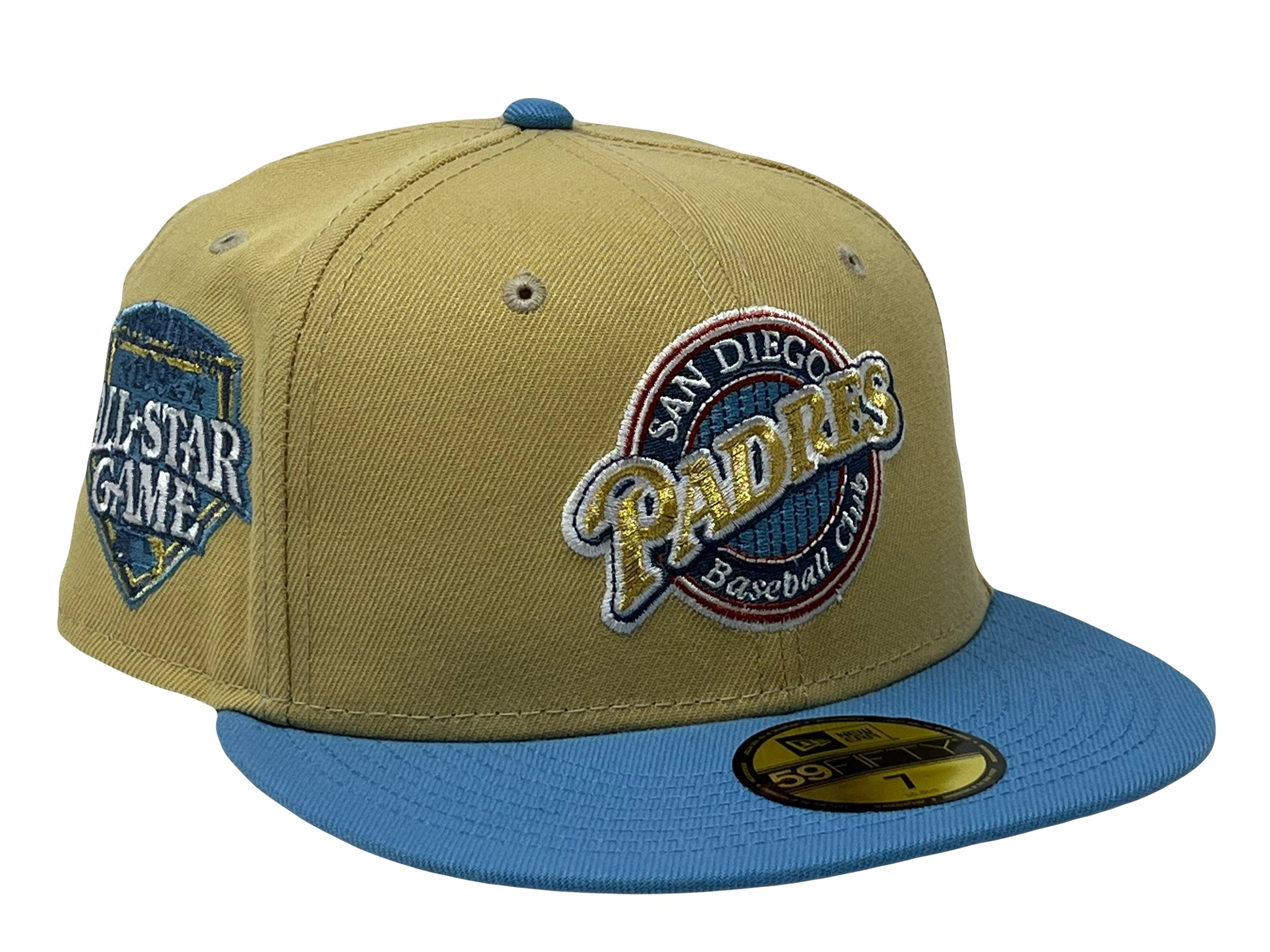 New Era 59FIFTY Turkey Bowl San Diego Padres 1992 All Star Game Patch Hat - Khaki, Orange Khaki/Orange / 7 3/4