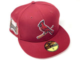 ST. LOUIS CARDINALS BUSCH STADIUM BURGUNDY PINK BRIM NEW ERA FITTED HAT