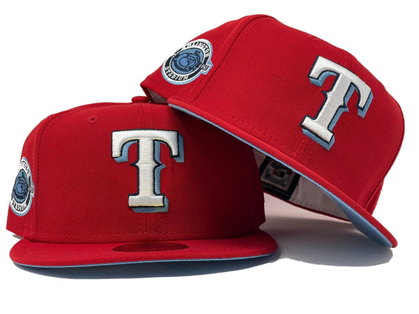 TEXAS RANGERS ARLINGTION STADIUM FUSION PINK BRIM NEW ERA FITTED HAT –  Sports World 165