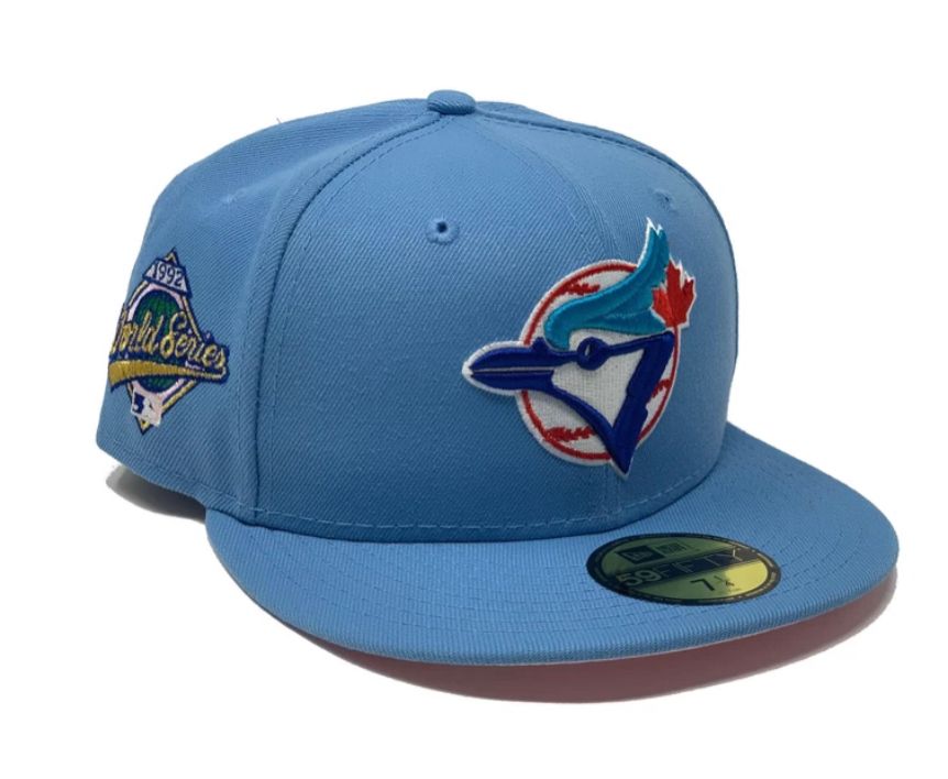 Toronto Blue Jays 1992 World Series New Era 59Fifty Fitted Hat (Green Pink  Under Brim)