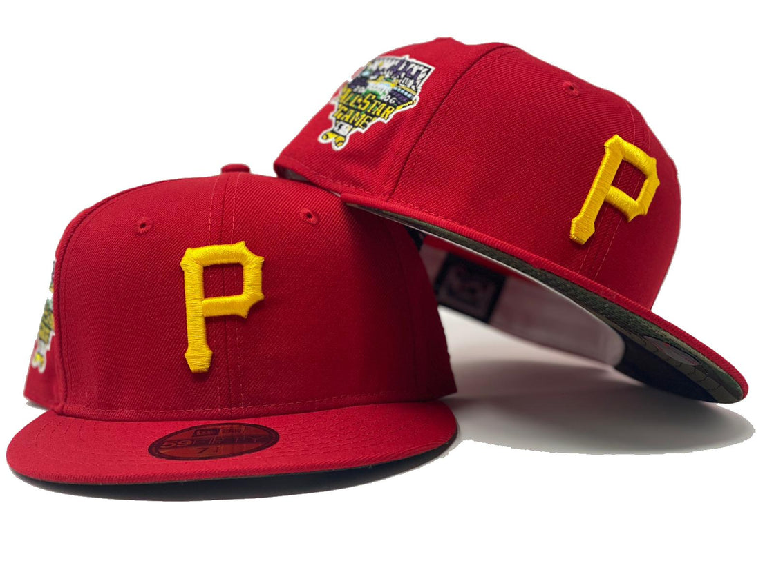 PITTSBURGH PIRATES 2006 ALL STAR GAME RED CAMO BRIM NEW ERA FITTED HAT