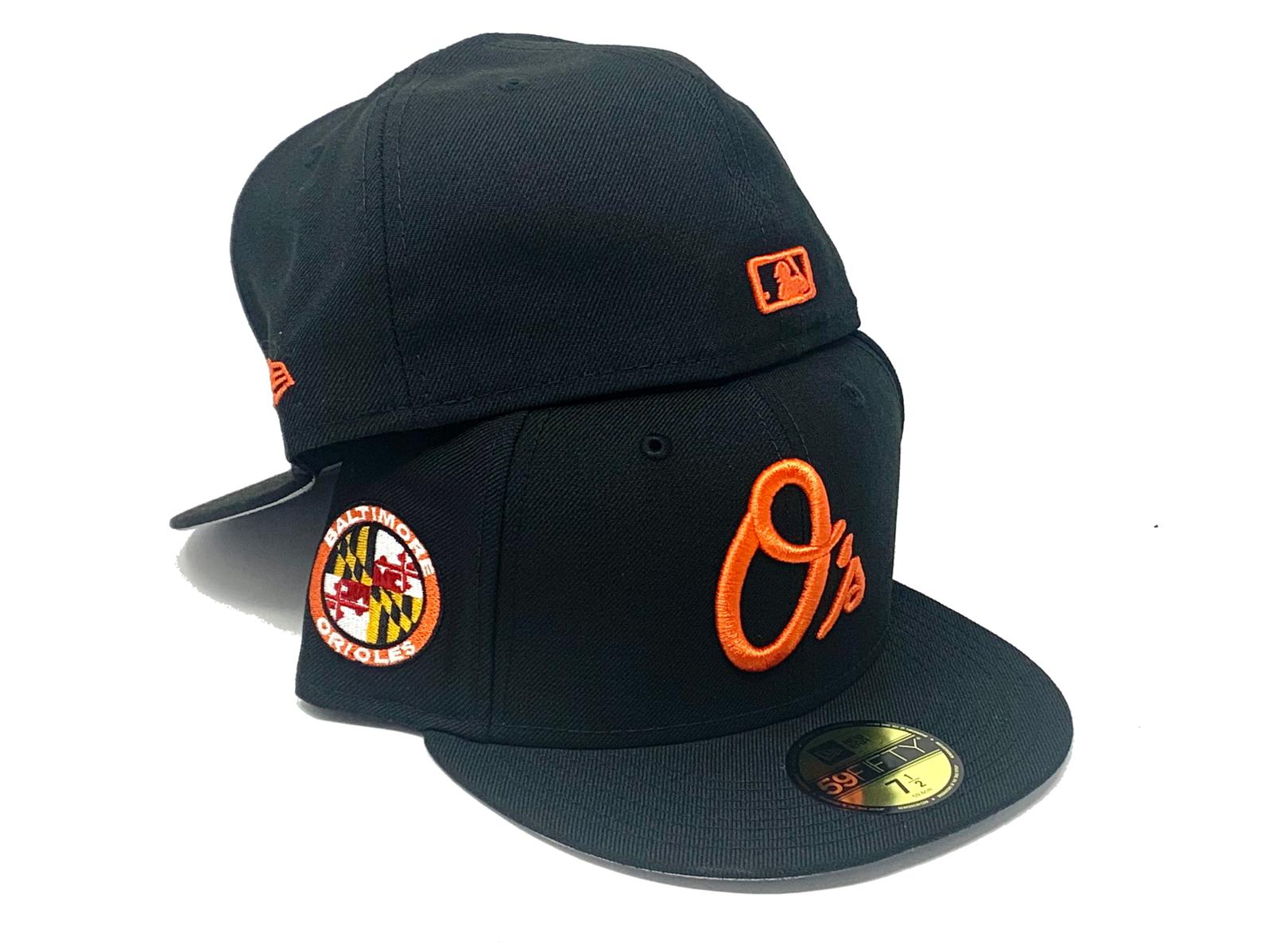 New Era Mens 5950 ACPerf Baltimore Orioles Road Game Fitted Hat
