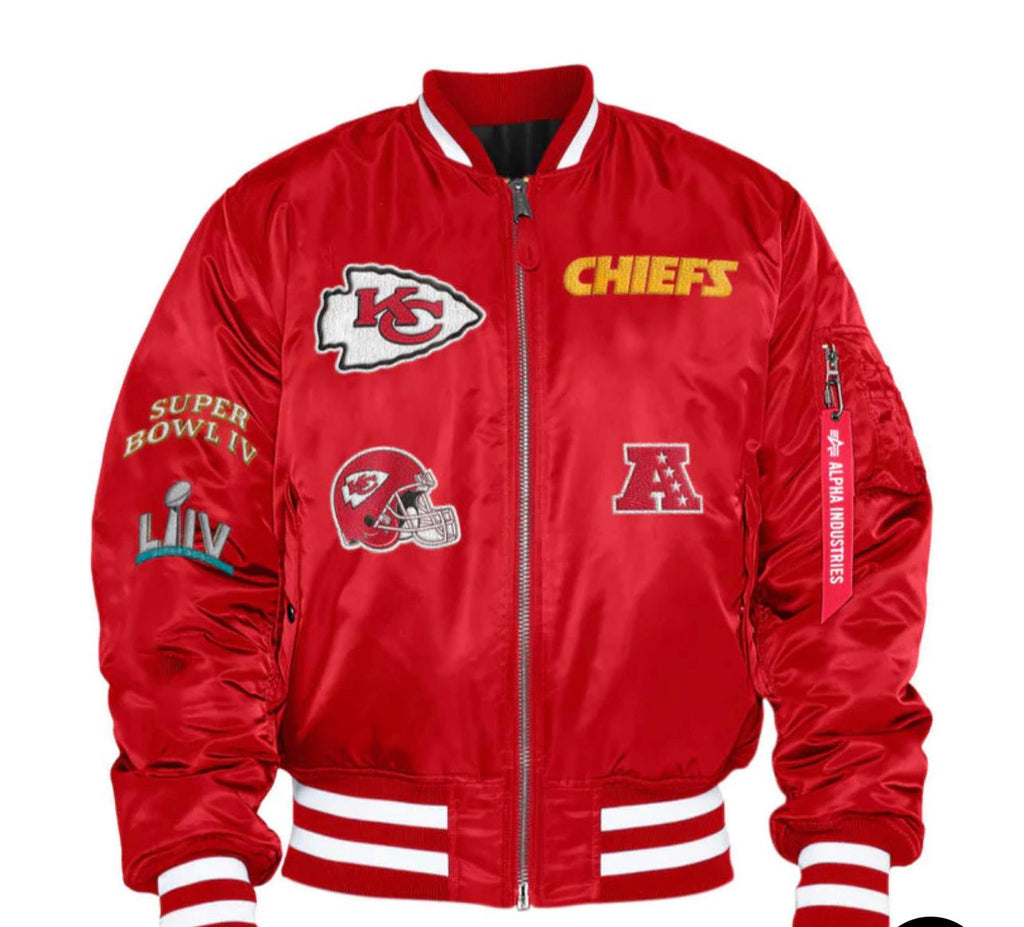 Kansas City Chiefs  * Alpha Industries MA-1  Red New Era Bomber Jacket