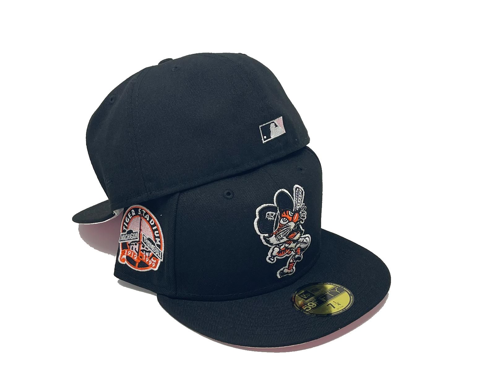 Detroit Tigers New Era Pink Under Visor 59FIFTY Fitted Hat - Gray