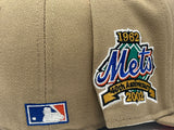 NEW YOEK METS 40TH ANNIVERSARY CAMEL ORANGE BRIM NEW ERA FITTED HAT