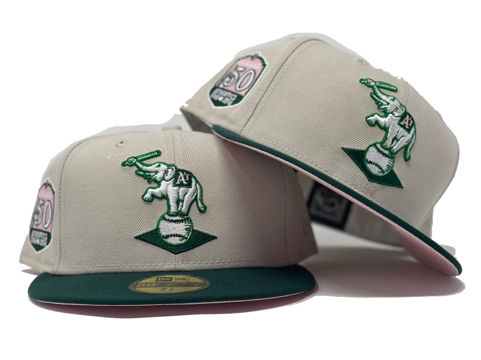 OAKLAND ATHLETICS 50TH ANNIVERSARY GRAY DOME YELLOW BRIM NEW ERA FIT –  Sports World 165