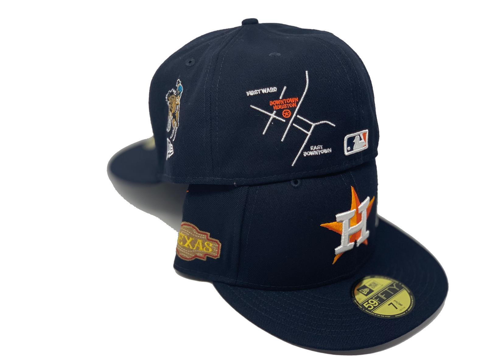 Navy Blue Houston Astros MLB Crystal Icons New Era Fitted Hat – Sports  World 165