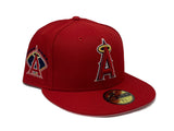 LOS ANGELES ANGELS "STRAWBERRY REFRESHER" RED PINK BRIM NEW ERA FITTED HAT