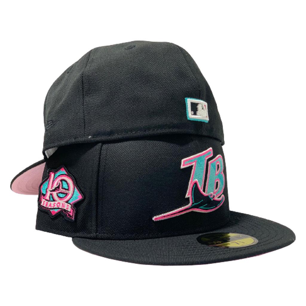 TAMPA BAY 10TH SEASON BLACK PINK BRIM NEW ERA FITTED HAT