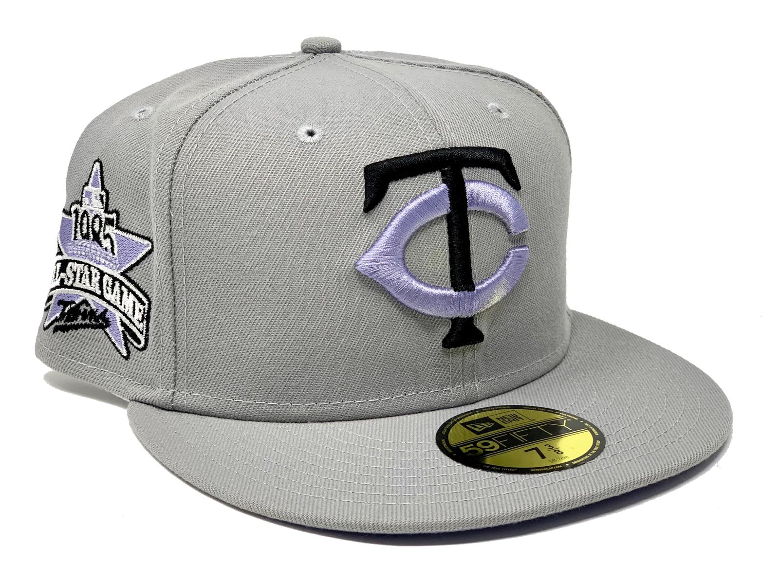 Minnesota Twins New Era Custom Gray/Tie Dye Side Patch 59FIFTY Fitted Hat, 7 5/8 / Gray