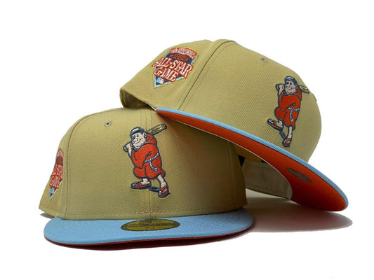 SAN DIEGO PADRES 1992 ALL STAR GAME "SUNRISE GRADIENT" ORANGE BRIM NEW ERA FITTED HAT
