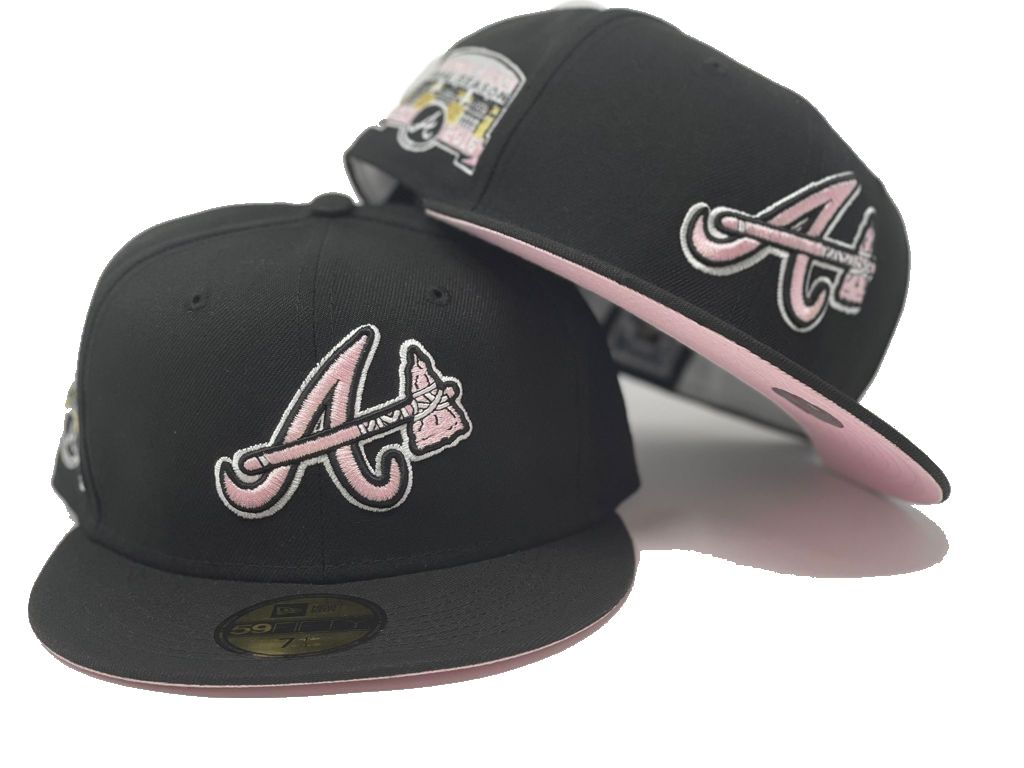 Black Atlanta Braves Turner Field Final Season New Era Fitted Hat