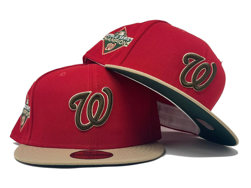 WASHINGTON NATIONALS 2019 WORLD SERIES GREEN BRIM NEW ERA FITTED HAT