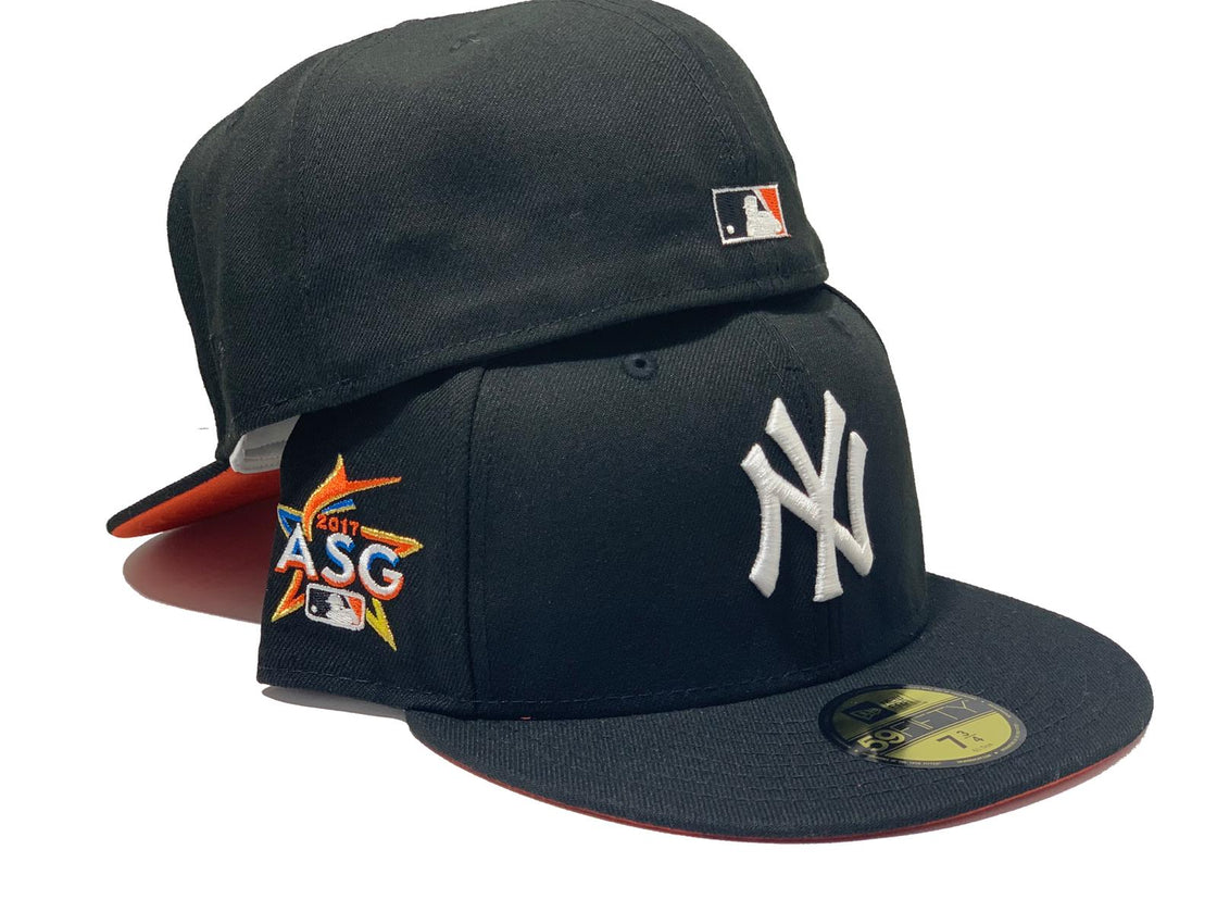 NEW YORK YANKEES 2017 ALL STAR GAME BLACK ORANGE BRIM NEW ERA FITTED HAT