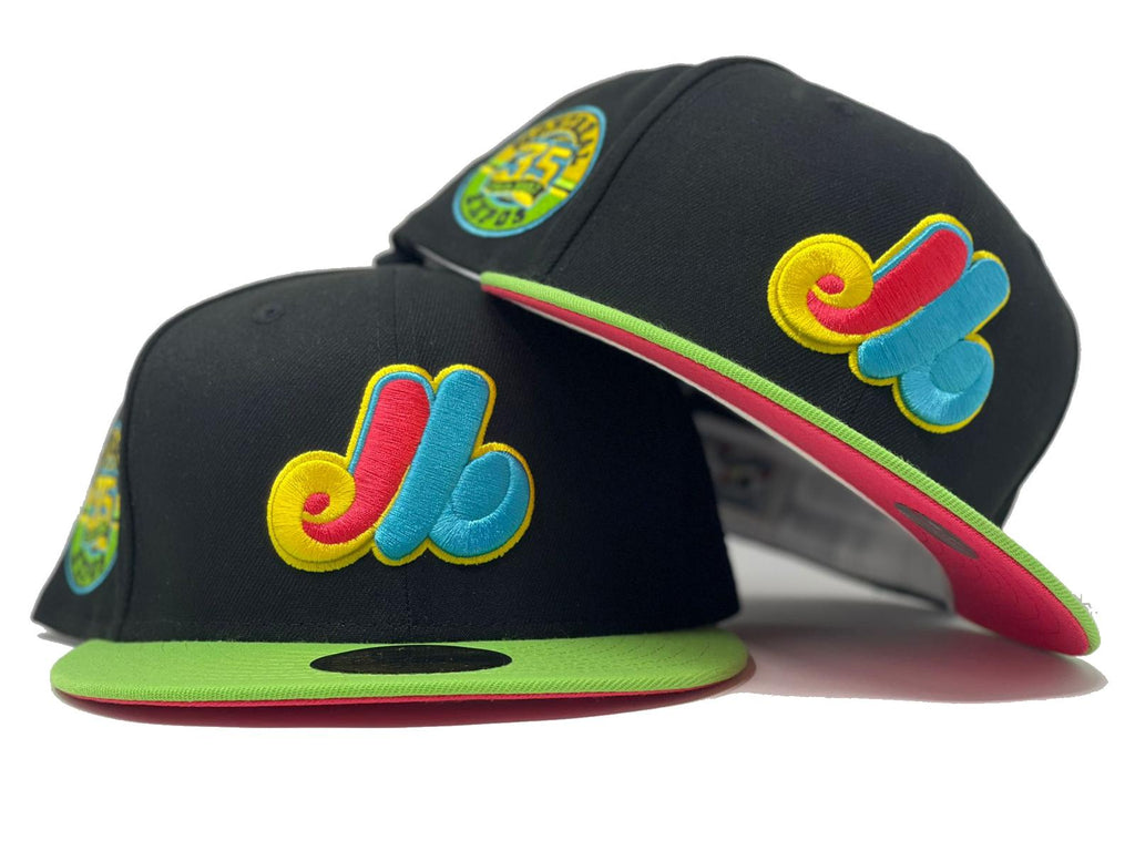 MONTREAL EXPOS 35TH ANNIVERSARTY LAVA RED BRIM NEW ERA FITTED HAT