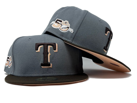 TEXAS RANGERS 50TH ANNIVERSARY "NEUTRAL & VERSATILE" COLLECTION NEW ERA FITTED HAT