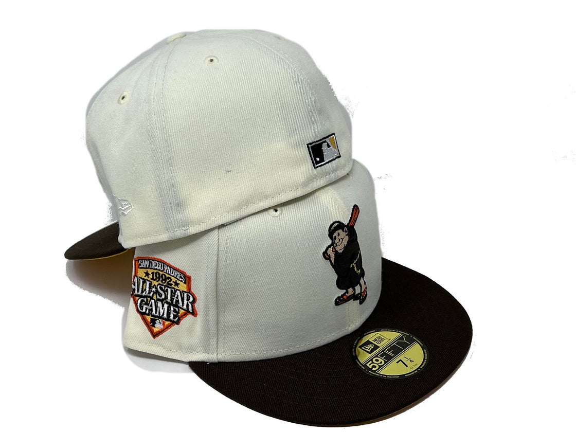 SAN DIEGO PADRES 1992 ALL STAR GAME YELLOW BRIM NEW ERA FITTED HAT