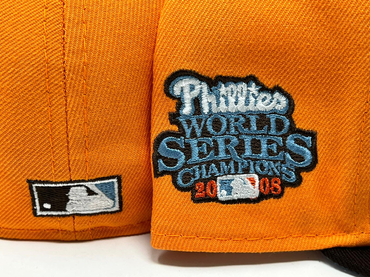 PHILADELPHIA PHILLIES 2008 WORLD SERIES "BUBBLE TEA PACK" ICY BRIM NEW ERA FITTED HAT