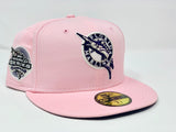 FLORIDA MARLIN 2003 WORLD CHAMPIONS LIGHT PINK PURPLE BRIM NEW ERA FITTED HAT