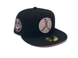 CHICAGO WHITE SOX 75TH YEARS COMISKEY PARK BLACK PINK BRIM NEW ERA FITTED HAT