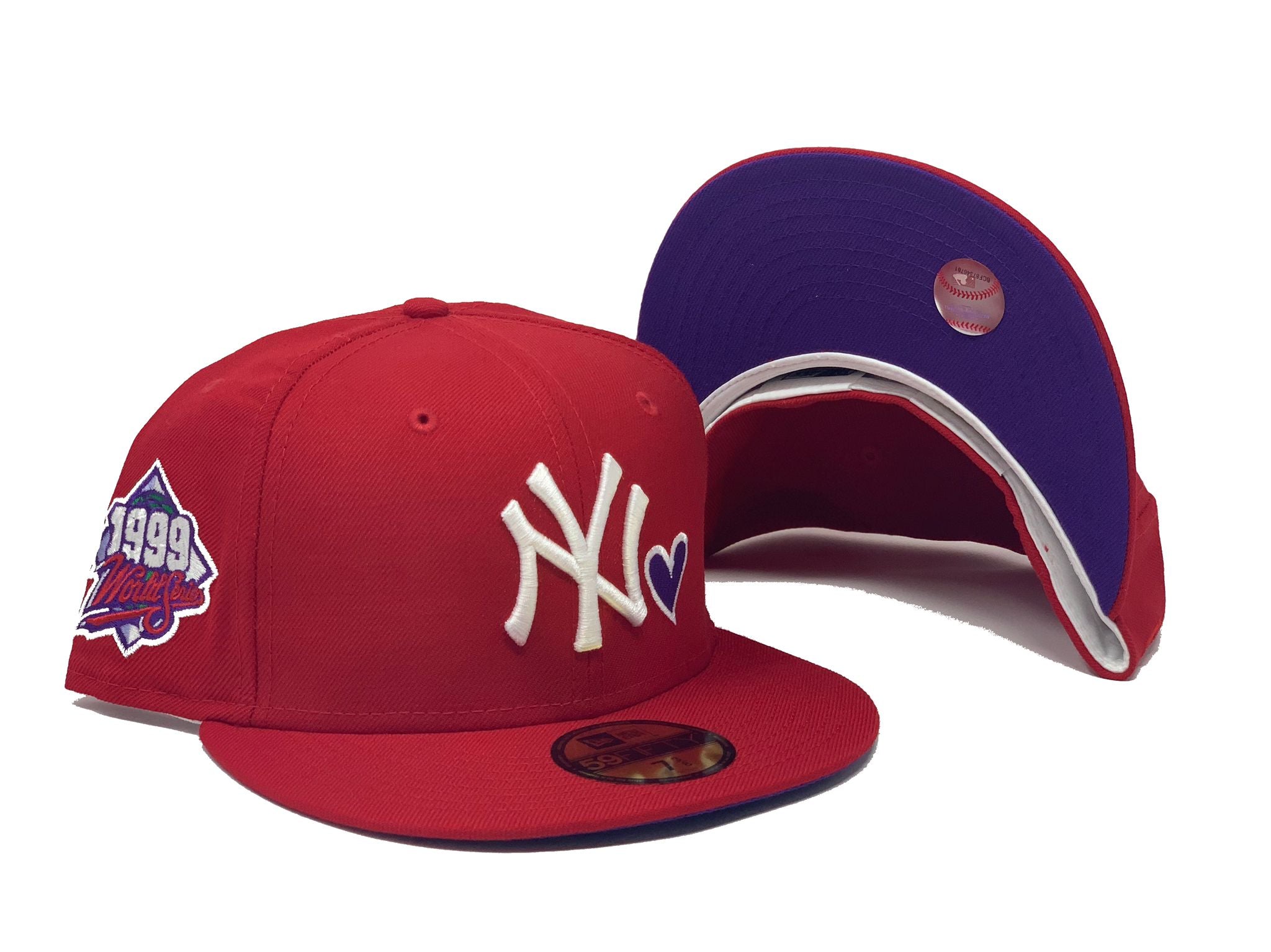 NEW YORK YANKEES 1999 WORLD SERIES RED YELLOW BRIM NEW ERA FITTED HAT –  Sports World 165