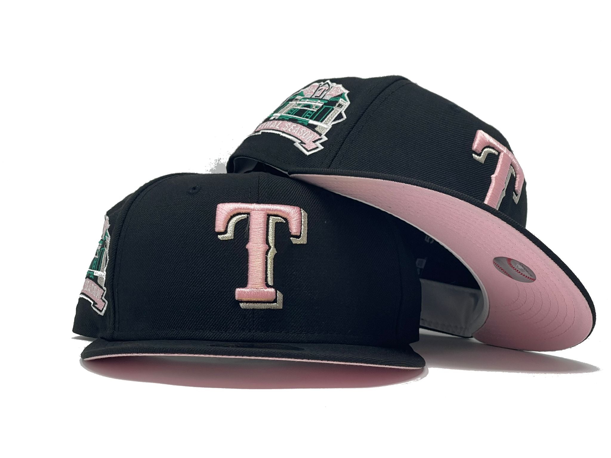 Texas Rangers Pro Standard Double City Pink Undervisor Snapback Hat - Royal
