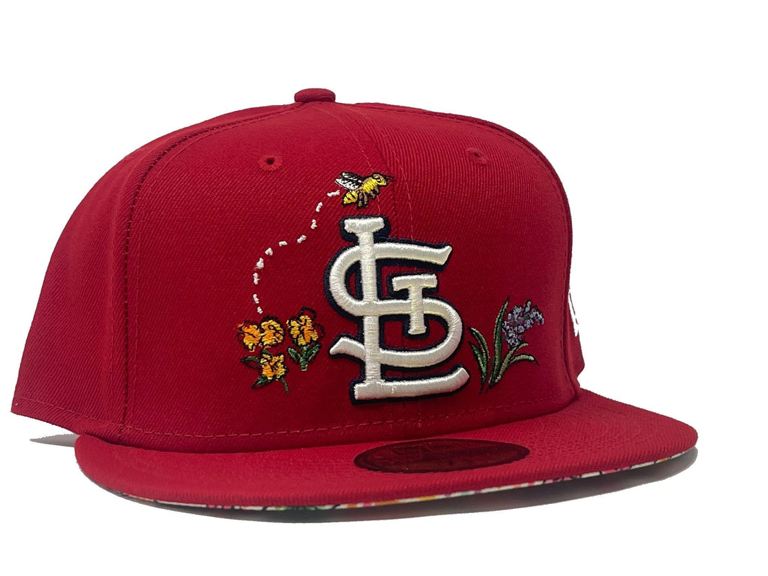 St. Louis Cardinals Floral Print Brim New Era Fitted Hat