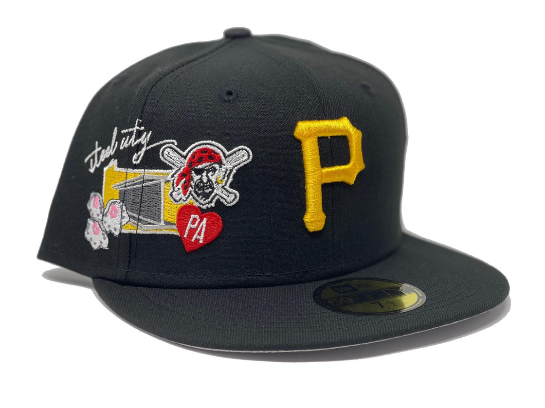 Black Pittsburgh Pirates City Series Custom New Era Fitted Hat