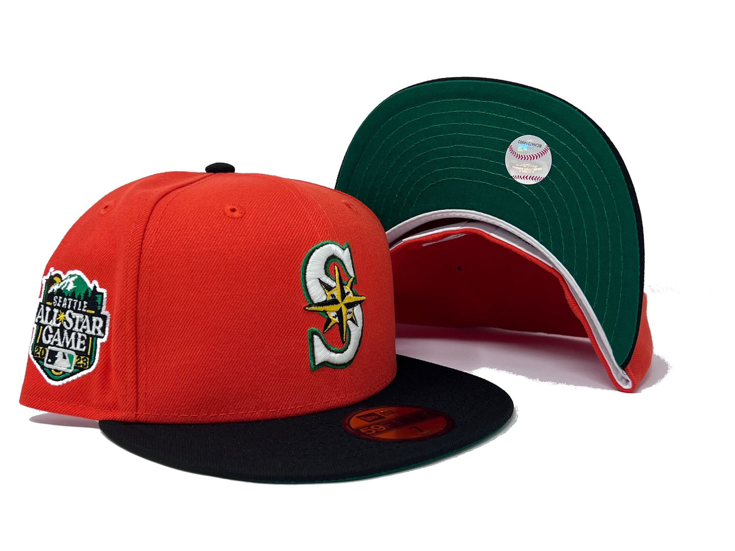 Seatle Mariners 2023 All Star Game Glow In The Dark Punkin Collection" Green Brim New Era Fitted Hat