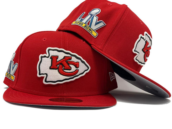 KANSAS CITY CHIEFS 55TH SUPER BOWL ON FIELD RED NEW ERA FITTED HAT