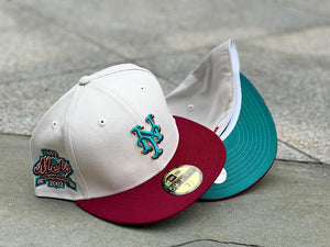 NEW YORK METS 40TH ANNIVERSARY TEAL BRIM NEW ERA FITTED HAT