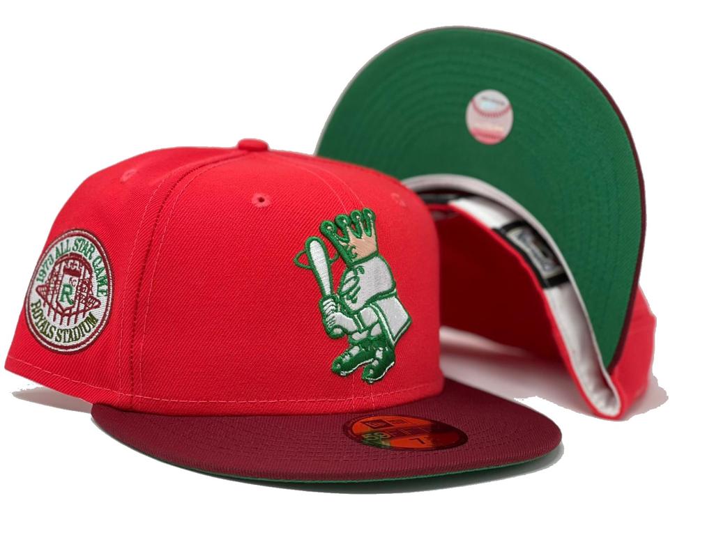 KANSAS CITY ROYALS 1973 ALL STAR GAME "COLEAUS COLLECTION"BOTANICAL GREEN BRIM NEW ERA FITTED HAT