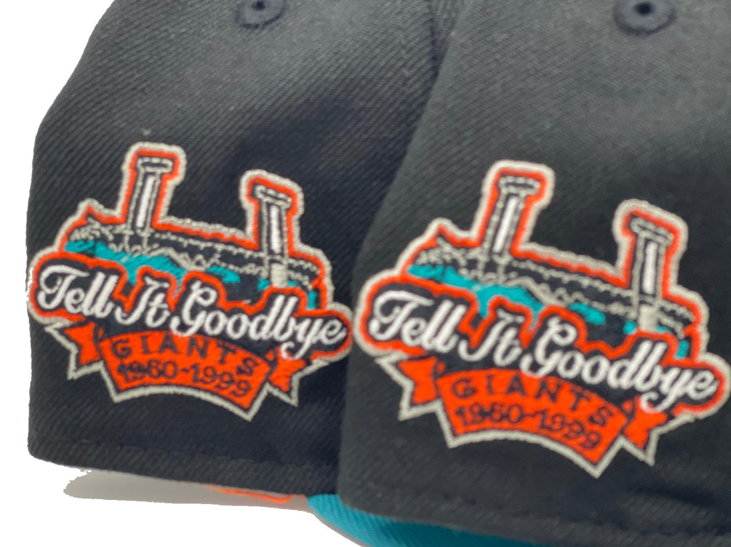 SAN FRANCISCO GIANTS BLACK ORANGE BRIM NEW ERA FITTED HAT
