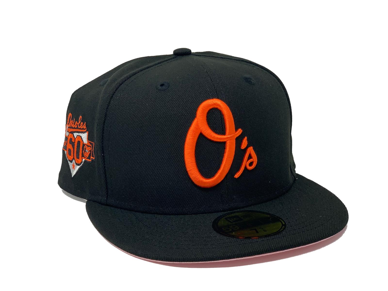 Baltimore Orioles New Era Cream/Black MP6 Custom Side Patch 59FIFTY Fitted Hat, 7 / Cream/Black