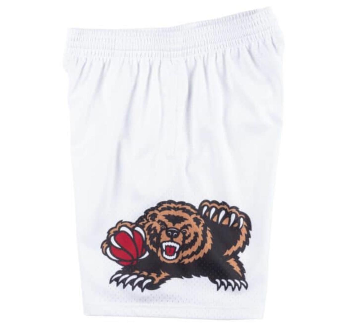 Mitchell and Ness Vancouver Grizzlies NBA White Swingman Shorts