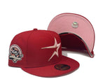 Red Houston Astros 45th Anniversary Custom New Era Fitted Hat