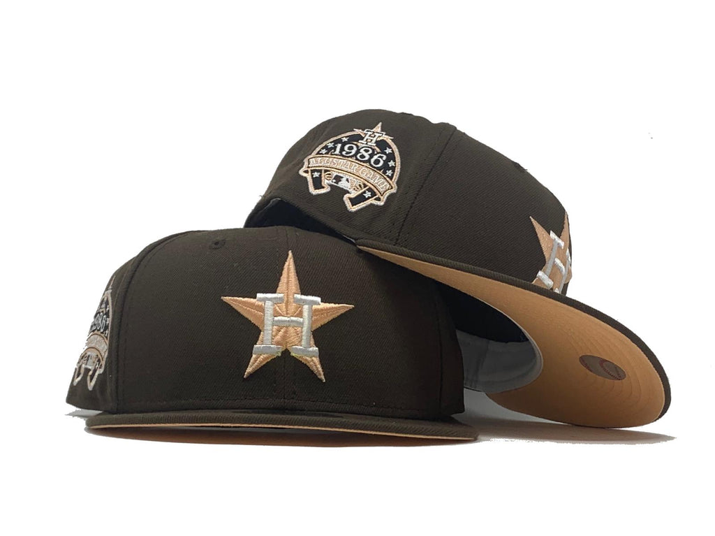 Brown Houston Astros 1986 All Star Game Custom New Era Fitted Hat